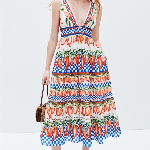 FARM Rio Dresses & Skirts - FARM Rio Picnic Peppers Ainika Midi Dress